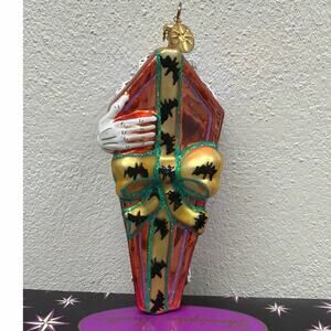 Christopher Radko Halloween Gifts of Grab Coffin Glass Ornament